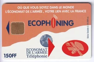 ARMEE ARMY TELECARTE / PHONECARD .. 150F FRANCE ECOPHONING ORANGE 10.000EX. PUCE - Bild 1 von 2