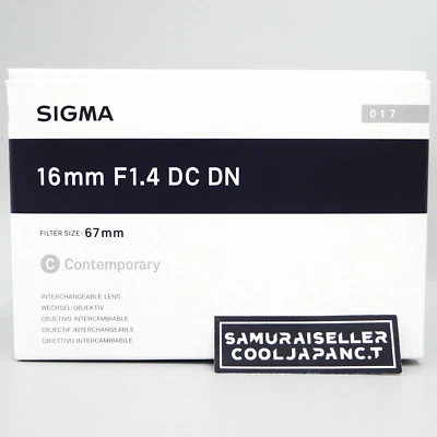 Sigma AF 16mm F1.4 DC DN Contemporary Lens for Sony Wide Angle Mirrorless NEW - Image 1 of 4