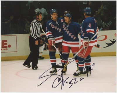 Foto firmada autografiada de Adam Graves de los New York Rangers 8x10 certificado de autenticidad AMC 27606 Foto 1 de 2
