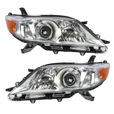 Silscvtt Left+Right For Toyota Sienna Van 2011-2020 Headlight Halogen Assembly Foto 1 de 4
