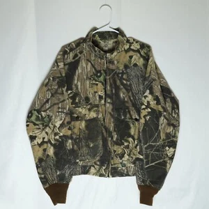 Mossy Oak Bomber Jacket Mens M Breakup Camouflage Full Zip Pullover 90s Vintage - Picture 1 of 6