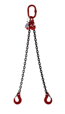 1mtr x 2 leg 7mm Lifting Chain Sling 2.12 tonne with Shortners