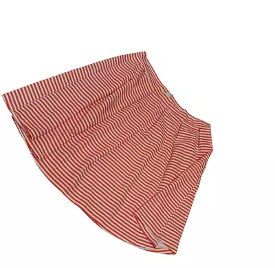 Ashley Stewart Plus Size 20 Orange & White Striped Whimsical Skirt Funky ARTSY - Image 1 of 3