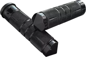 Accutronix Black Knurled Diamond Custom 1" Grips Harley TBW Touring & Softail - Picture 1 of 1