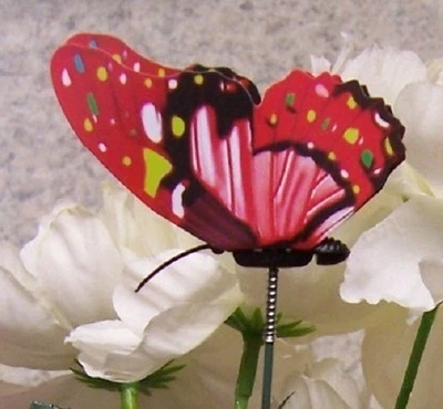 Garden Decor Flower Pot Plant Pick Stake Colorful Butterfly NEW 12“ tall #3 - Image 1 of 4