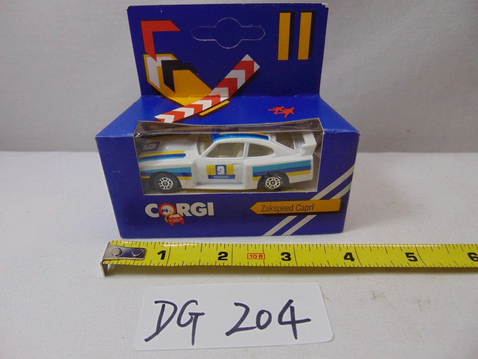 Coche diecast vintage Corgi Toys NOS IOB 1984 J1 Zakspeed Ford Capri en caja Foto 1 de 3