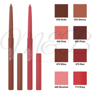 REVLON ColorStay 8Hr Long Lasting Bold Lip Liner with Sharpener *ALL SHADES* NEW - Picture 1 of 12