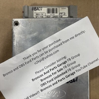 ✅1988 Merkur XR4TI Turbo E5ZF-12a560-F3D Engine Computer ECU ECM PCM. - Image 1 of 2