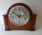 James Walker Enfield  Oak Case Westminster Chiming Mantel Clock. Vv