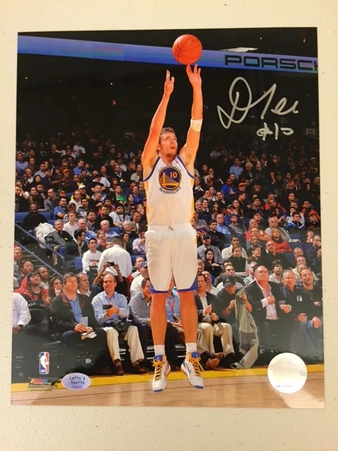 David Lee Golden State Warriors Auto 8x10 (White Jersey) 2015 NBA Champion   - Image 1 of 2