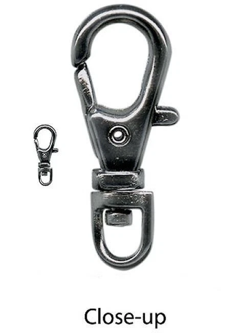 Cierre, 12 PEQUEÑOS Cierres de Clip Giratorio Langosta Chapados en Metal Negro 23x9mm * Foto 1 de 1