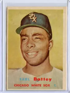 1957 Topps Earl Battey Chicago White Sox #401 βοΈπ₯π― VGEX - Foto 1 di 2