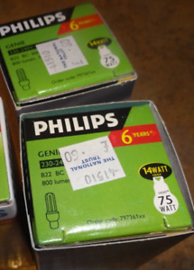 Philips GENIE B22 Energy saving light bulbs 14 Watt 75 800 Lumens