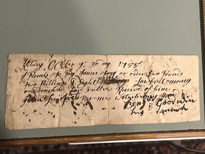 1755 Kittery ME colonial document James Fogg Benjamin Goodwin promissory note DA - Picture 1 of 2