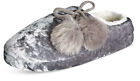 Inc International Concepts Women's Silver Crushed Velvet Clogs Slippers Shoes...