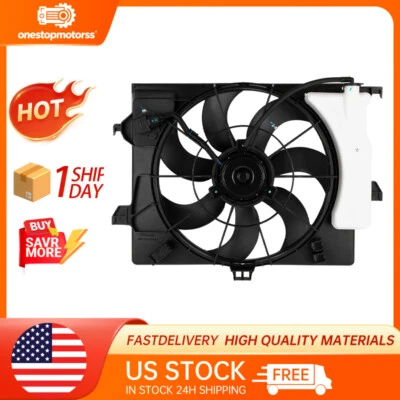 Engine Radiator Cooling Fan Assembly for 2012-2017 Hyundai Accent Kia Rio 1.6L` Foto 1 de 4