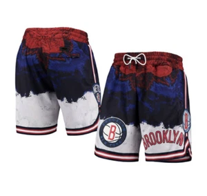 PANTALONCINO UOMO PRO STANDARD BROOKLYN NETS LOGO DIP DYE TAGLIA LARGE - Foto 1 di 5