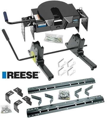 Reese 15K 5th Fifth Wheel Trailer Hitch + Base Rail Kit + Slider 04-14 Ford F150 Foto 1 de 4