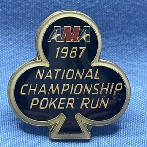 1987 National Championship Ama Poker Run Pin esmaltado - Imagen 1 de 5