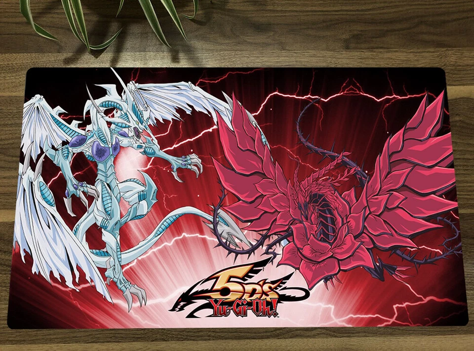 YGO Playmat Black Rose Dragon Stardust Dragon CCG TCG Mat Card Game Mat New - Image 1 of 4