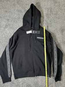 Men's Kenneth Cole Zip Up Hoodie Jacket Size L Black Stretch Activewear - Picture 1 of 5