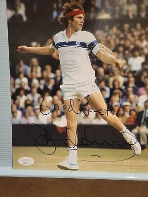John McEnroe ¡Raro! Foto autografiada firmada leyenda del tenis 8x10 certificado de autenticidad JSA CA06013 Foto 1 de 3