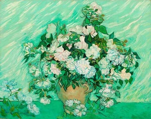 Vincent van Gogh : "Still Life: Vase with Pink Roses" (1890) — Fine Art Print - Picture 1 of 7