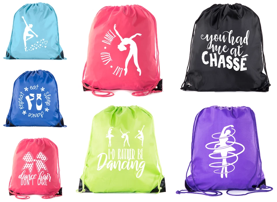 Dance Bags, Ballet Backpacks for girls, Dance Drawstring Cinch Backpacks - Image 1 of 1