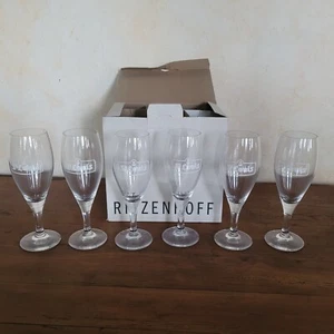 LOT 6 ANCIENS VERRE A BIERE PUBLICITAIRE SAINT LOUIS BEER 25CL RITZENHOFF - Picture 1 of 4