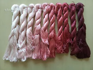 10bundles 100%real natural mulberry silk,hand-dyed embroidery silk floss/thread - Picture 1 of 12