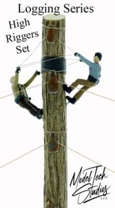 HO Scale Logging HIGH Climber RIGGING TEAM set of Figures and Rigging Blocks - Picture 1 of 1