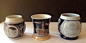 Lot 3 VTG MUNCHEN & LUXEMBOURG Germany Beer Stein 4" and 4-1/2" Tall Cups/Mugs - Picture 1 of 7