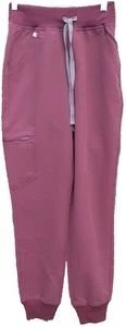 Figs Women's Zamora High Waisted Scrub Pants XXS Burgundy Technical Collection - Picture 1 of 16