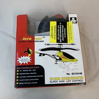 Micro Gear RC Micro Safaris Helicopter Remote Control IR Triple Rotor 8+ EC10148 - Image 1 of 4