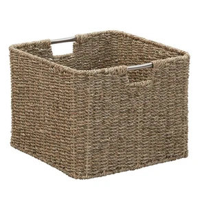 Household Essentials Square Wicker Basket Seagrass - Picture 1 of 5