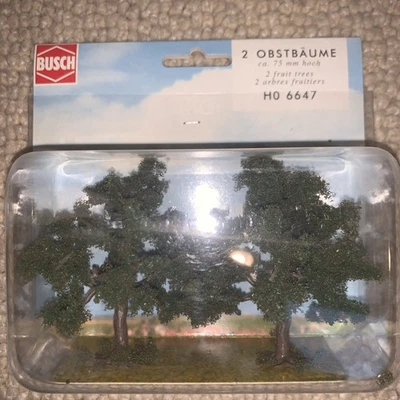 Árboles frutales Busch 6647 escala HO -- paquete (2) nuevo • ¡difícil de encontrar!  Foto 1 de 4