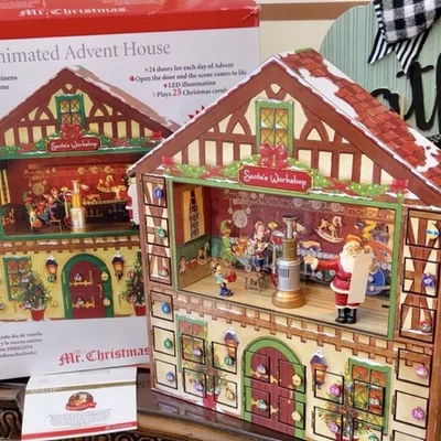 Mr. Christmas Santas Workshop House Animated Musical Advent Calendar Frontgate - Image 1 of 4