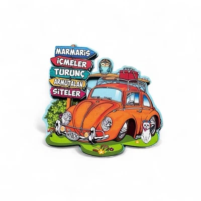 Marmaris Turkey car design collectable travel fridge magnet souvenir - Image 1 of 3