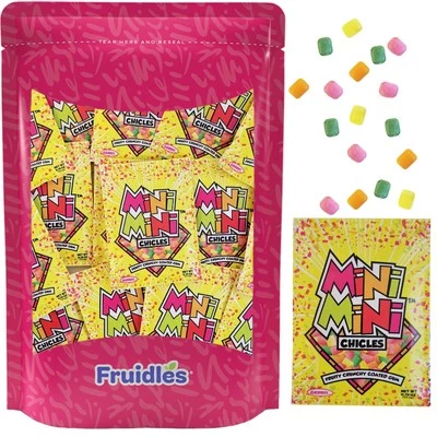 Mixed Fruit Flavors Mini Chiclets Gum, Square Chicle Gum Tabs, Crunchy Candy ... - Image 1 of 4