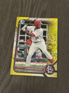 2022 Bowman Chrome Prospects Yellow Mini-Diamond Refractor SP /75 JORDAN WALKER - Bild 1 von 4