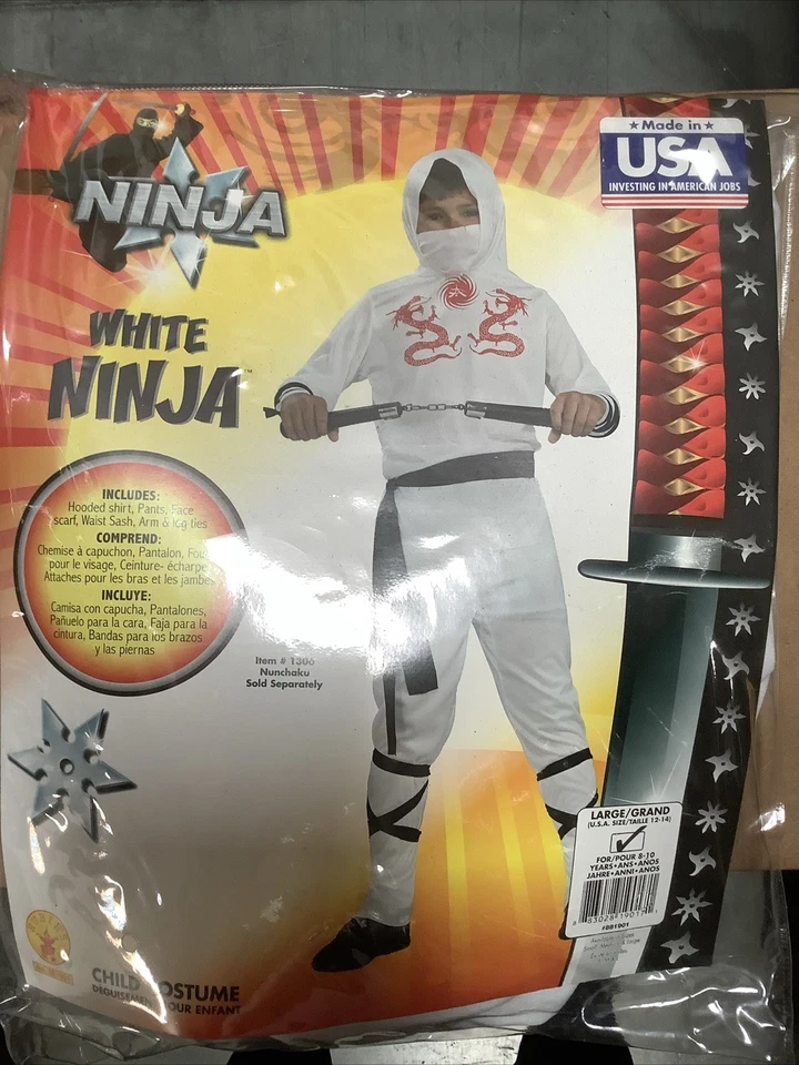 Haunted House Child's White Ninja Costume - Image 1 of 1