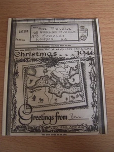 Aerógrafo Militar Navidad 1944 SGMN William Roe 5887621 1 Coy IAFS - Imagen 1 de 4