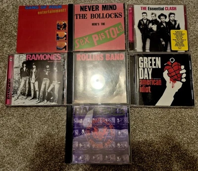 7 CD lot Punk CLASH RAMONES GREEN DAY SEX PISTOLS  ROLLINS BAND GANG OF FOUR Foto 1 de 4