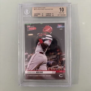 2019 Topps Now Aristides Aquino 8th HR MLB RECORD Call-Up BGS PRISTINE 10 #675 - Bild 1 von 2