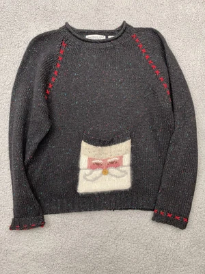 Suéter para mujer Northern Isles bordado a mano Santa Claus manchado talla pequeña Foto 1 de 4