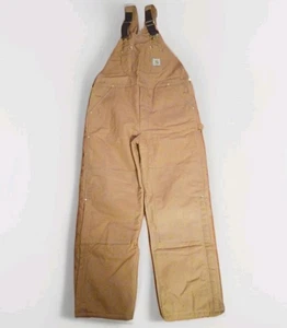 Neu mit Etikett Carhartt R02 40x 32 braun Ente Latz Overall gesteppt gefüttert Made in USA - Bild 1 von 20