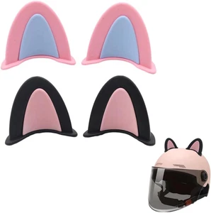 2 Paia Orecchie Casco Moto, Decorazione Adesiva per Orecchie Di Gatto, Accessori - Foto 1 di 12