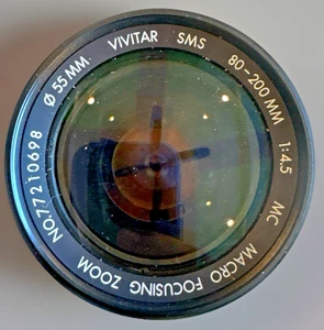 Vivitar SMS 80-200mm 1:4.5 Macro Focusing Zoom Lens #77210698 Japan With Caps - Picture 1 of 6