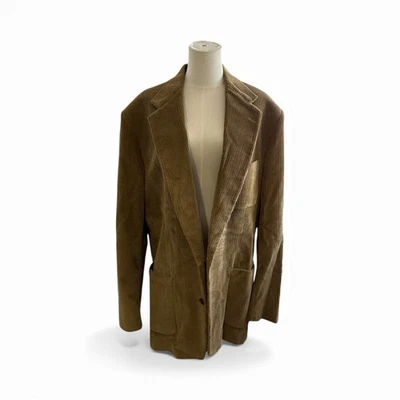 Blazer Norm Thompson Marrón De Colección Pana Forrado Abrigo Deportivo Chaqueta Talla 44 XL EE. UU. Foto 1 de 4