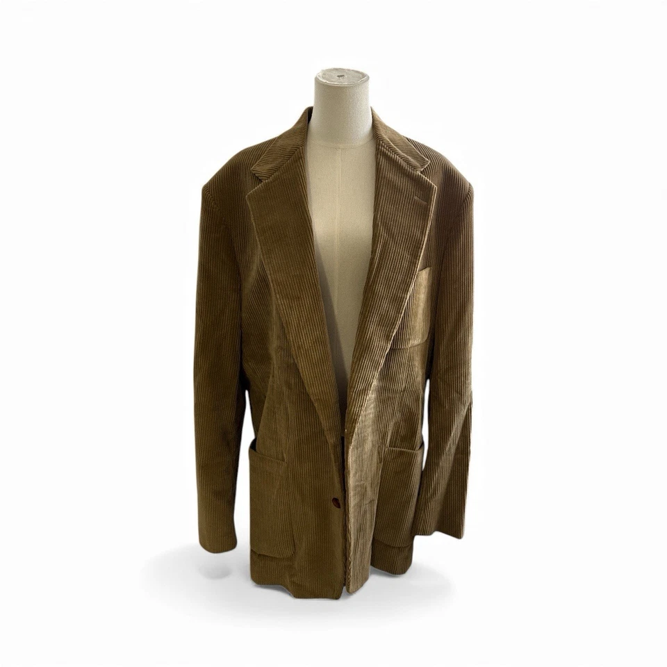 Blazer Norm Thompson Marrón De Colección Pana Forrado Abrigo Deportivo Chaqueta Talla 44 XL EE. UU. Foto 1 de 4